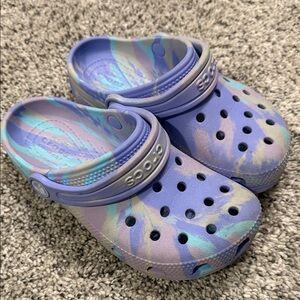 CROCS Kids' sz 13 Pastel Swirl Clogs